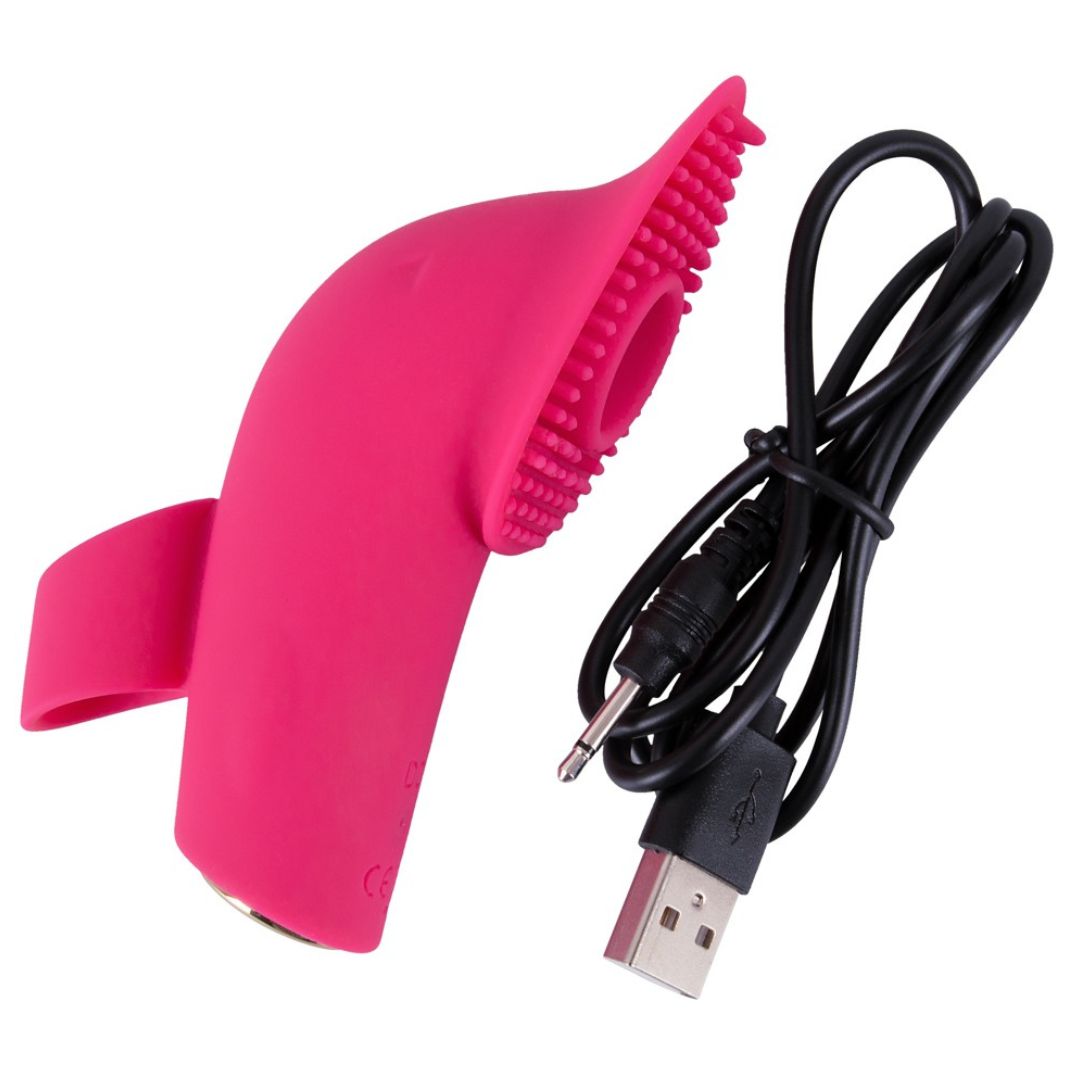 Fingervibrator mit Action-Zunge und Reiznoppen - OH MY! FANTASY