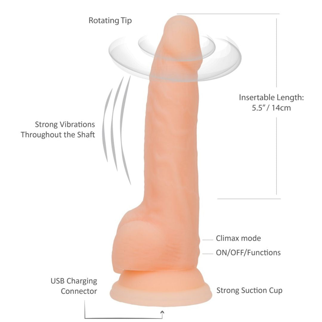 Naturvibrator „8" Rotating & Vibrating Dong“ - OH MY! FANTASY