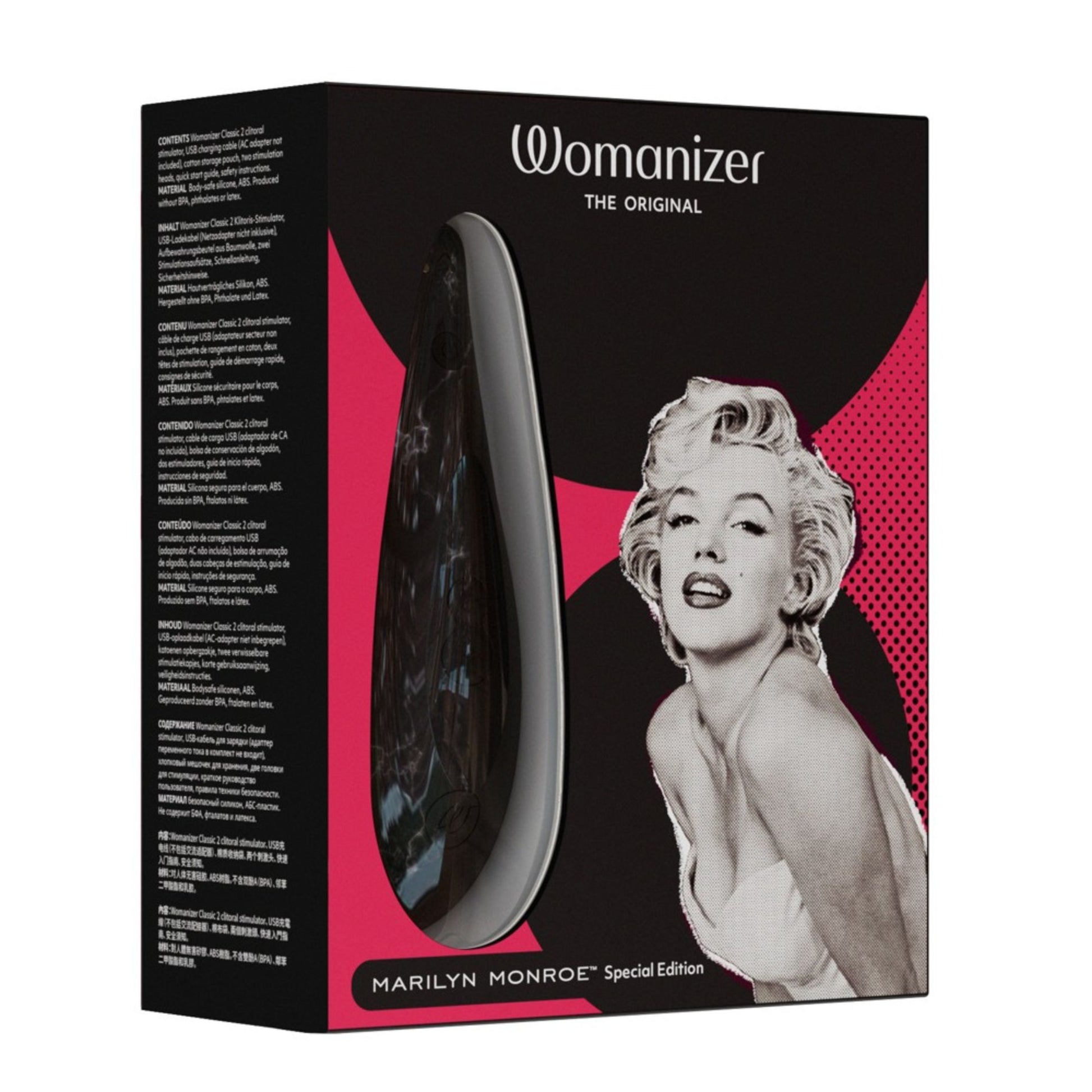 Druckwellenvibrator „Womanizer Marilyn Monroe Special Edition“ schwarz  - OH MY! FANTASY