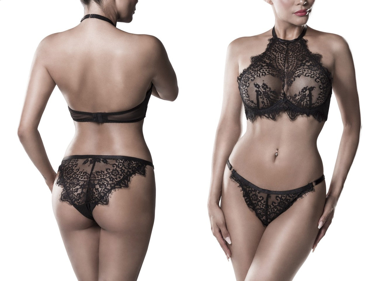 Grey Velvet - 2-teiliges Neckholder BH Set