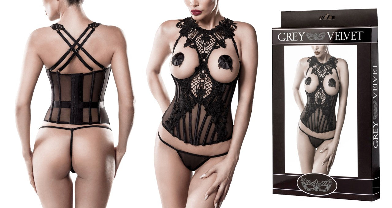 Grey Velvet - 2-teiliges Corsagen-Set
