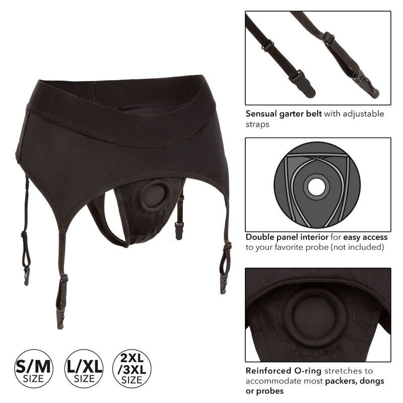 Calexotics - Tanga Harness - Strap-on-Geschirr mit Strumpfband