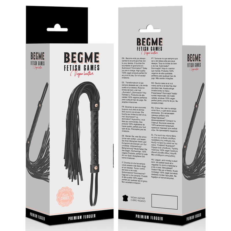 Begme - Vegane Lederpeitsche - intensives Fetisch-Accessoire