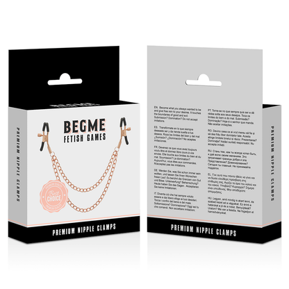 Begme - Nippelklemmen mit Metallkette - prickelnde Stimulation