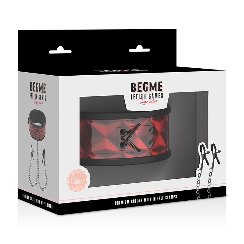 Begme - Nippelklemmen-Set mit Halsband - intensives Reizspiel