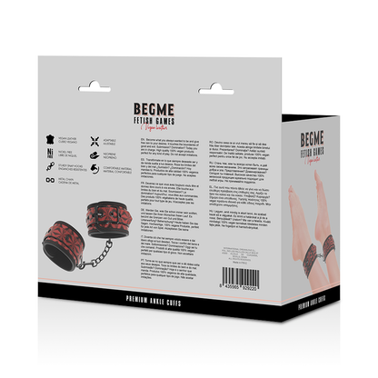 Begme - Vegane Lederfußfesseln - stabile Knöchelbindung