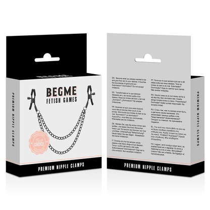 Begme - Nippelklemmen mit Metallkette - intensiver Lustreiz