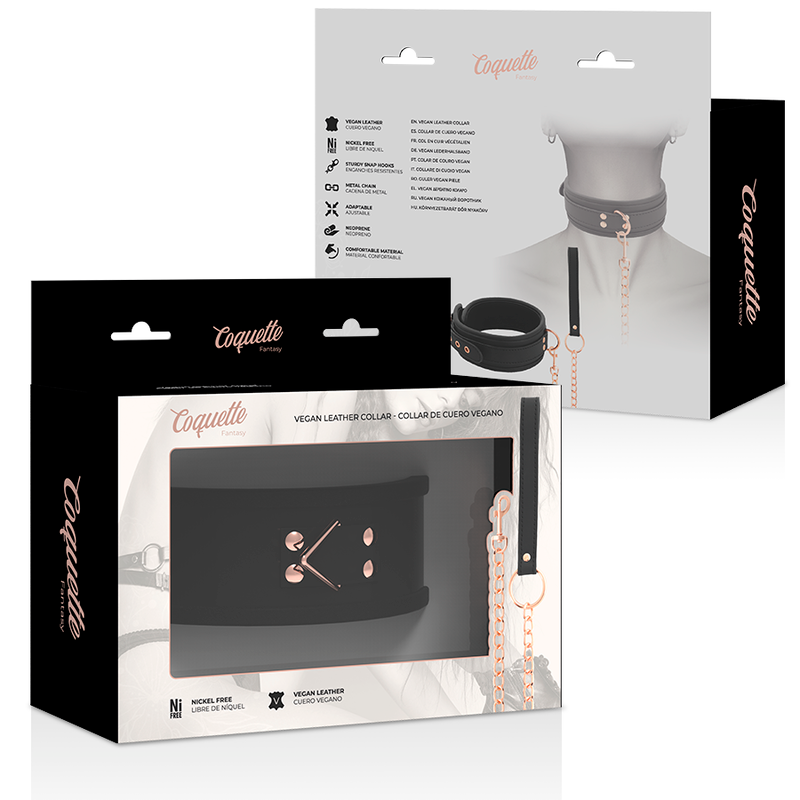 Coquette - Halskette aus veganem Leder mit Riemen