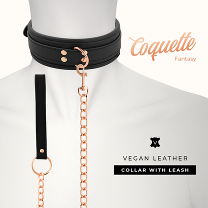 Coquette - Halskette aus veganem Leder mit Riemen