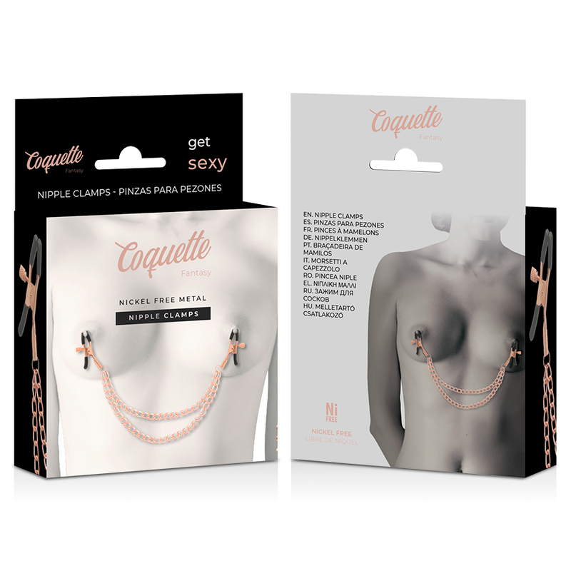 Coquette - Fantasy-Nippelclips aus Metall mit Kette