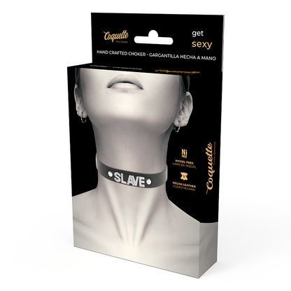 Coquette - Sklaven-Halsband aus veganem Leder