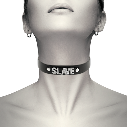 Coquette - Sklaven-Halsband aus veganem Leder