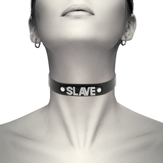 Coquette - Sklaven-Halsband aus veganem Leder