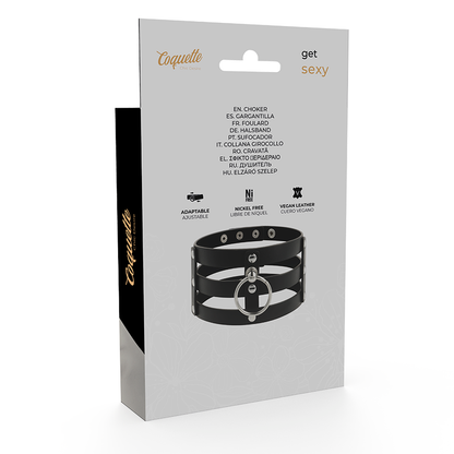 Coquette - Veganes Leder-Halsband im Fetisch-Stil