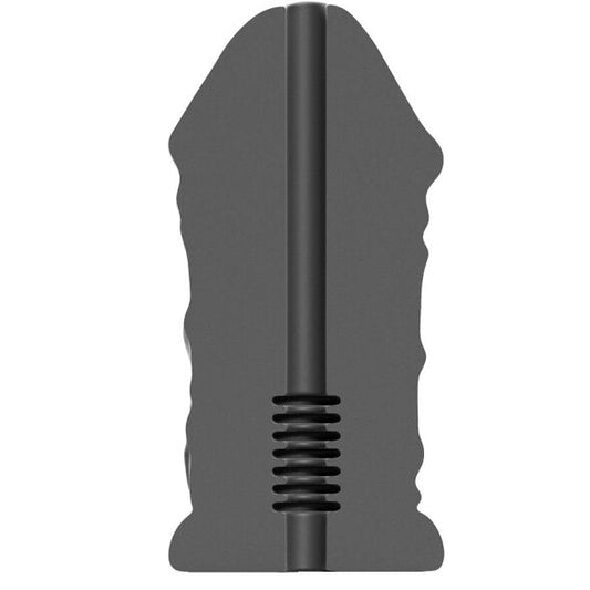 All Black - Realistischer Masurbator mit strukturierter Innenkammer