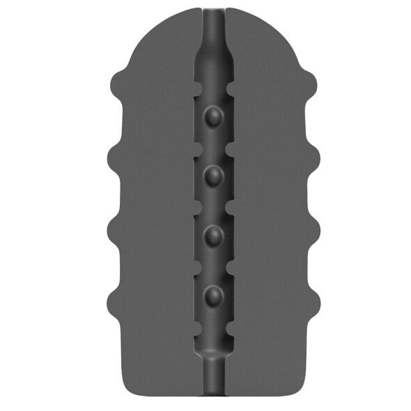 All Black - Realistischer Vibrator mit genoppter Struktur