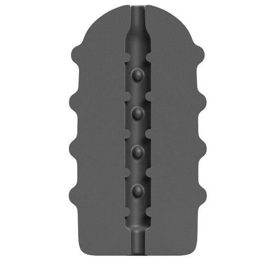 All Black - Realistischer Vibrator mit genoppter Struktur