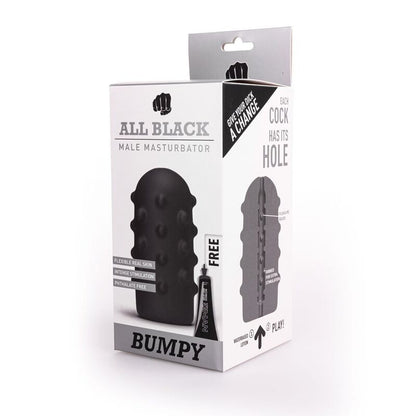 All Black - Realistischer Vibrator mit genoppter Struktur
