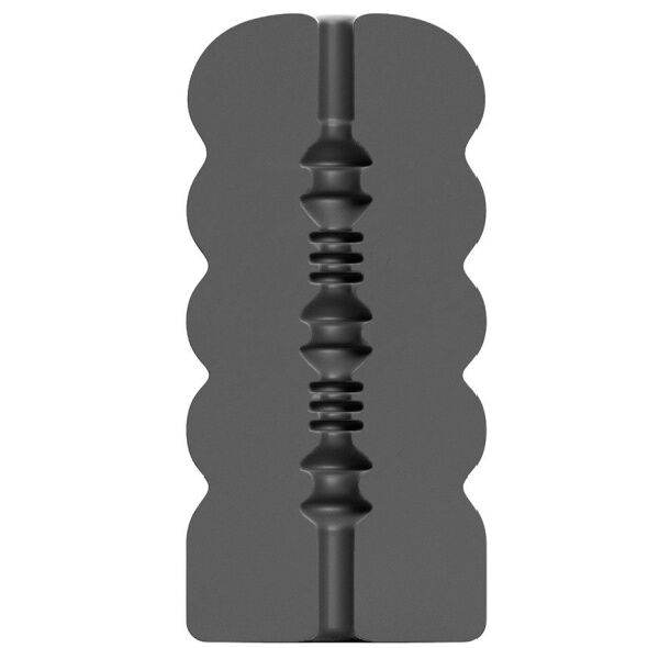 All Black - Spiralstruktur-Masturbator mit ergonomischem Griff