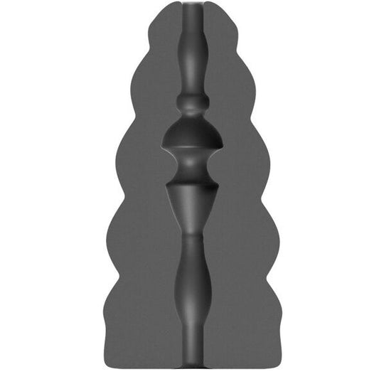 All Black - Spiralstruktur-Masturbator mit intensiver Innenstruktur