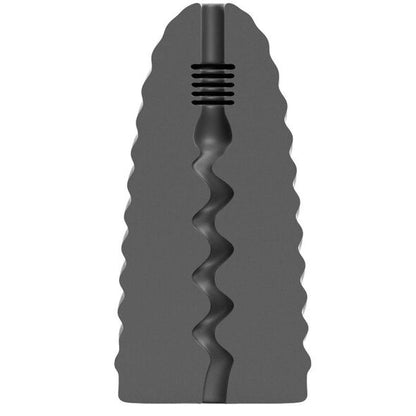 All Black - Strukturierter Spiral-Masturbator