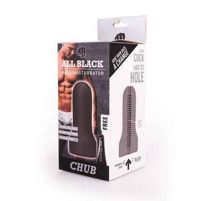 All Black - Realistischer Masturbator mit glatter Außenseite