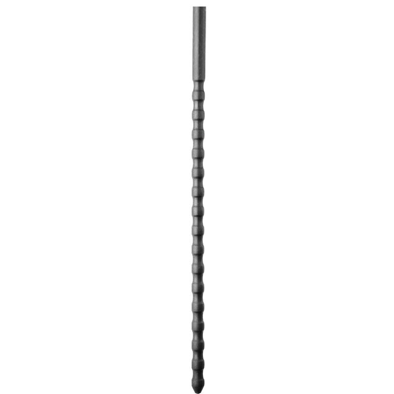 All Black - Flexible Silikon-Urethralsonde mit Wellenstruktur