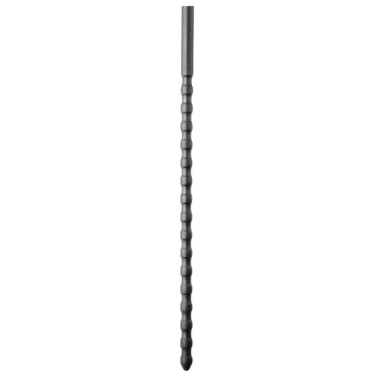 All Black - Flexible Silikon-Urethralsonde mit Wellenstruktur