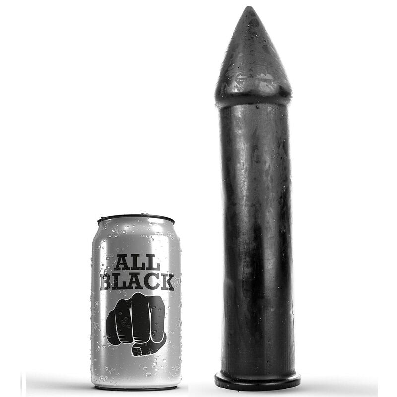 All Black - Langer Dildo mit schmaler Spitze für Stimulation