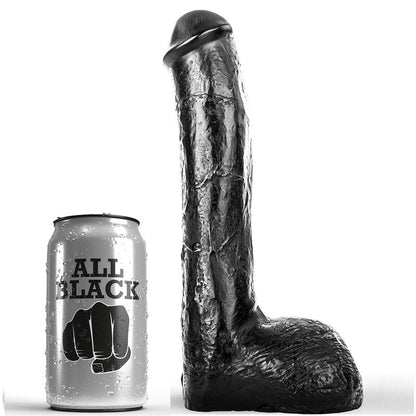 All Black - XXL Dildo mit wellenförmiger Struktur
