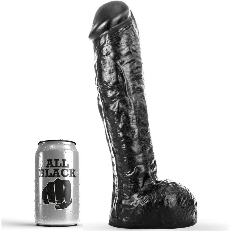All Black - Großer realistischer schwarzer Dildo