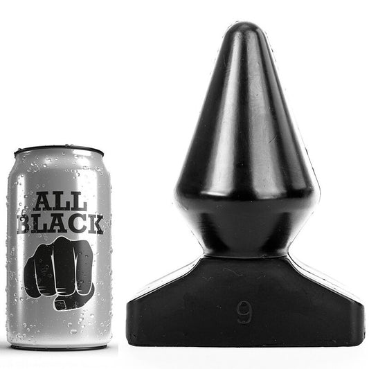All Black - Großer kegelförmiger Analplug