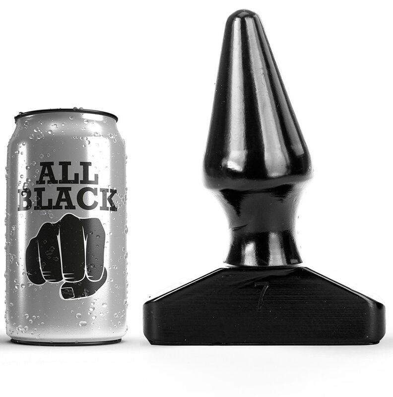 All Black - Kegelförmiger Buttplug für komfortables Einführen