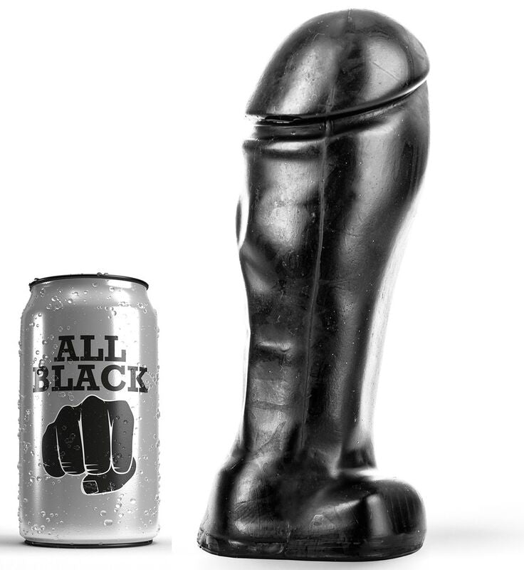 All Black - Dunkler XXL-Dildo mit festem Schaft