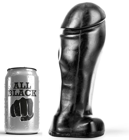 All Black - Dunkler XXL-Dildo mit festem Schaft