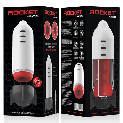 Jamyjob - Rocket - Masturbator mit Kompression und Vibration