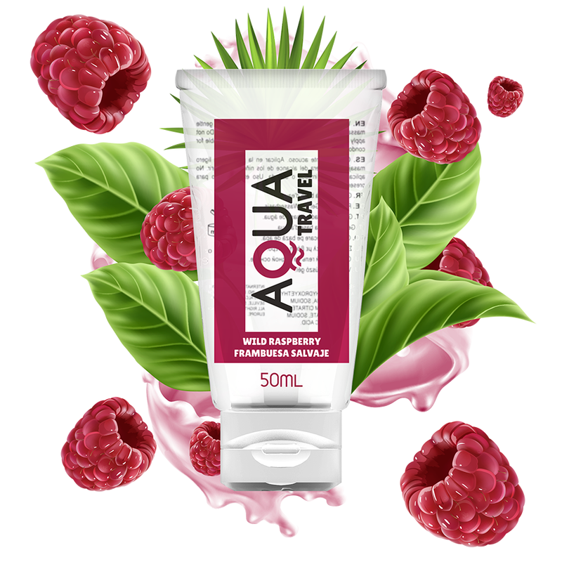 Aqua Travel - Wasserbasis-Gleitgel mit Himbeergeschmack