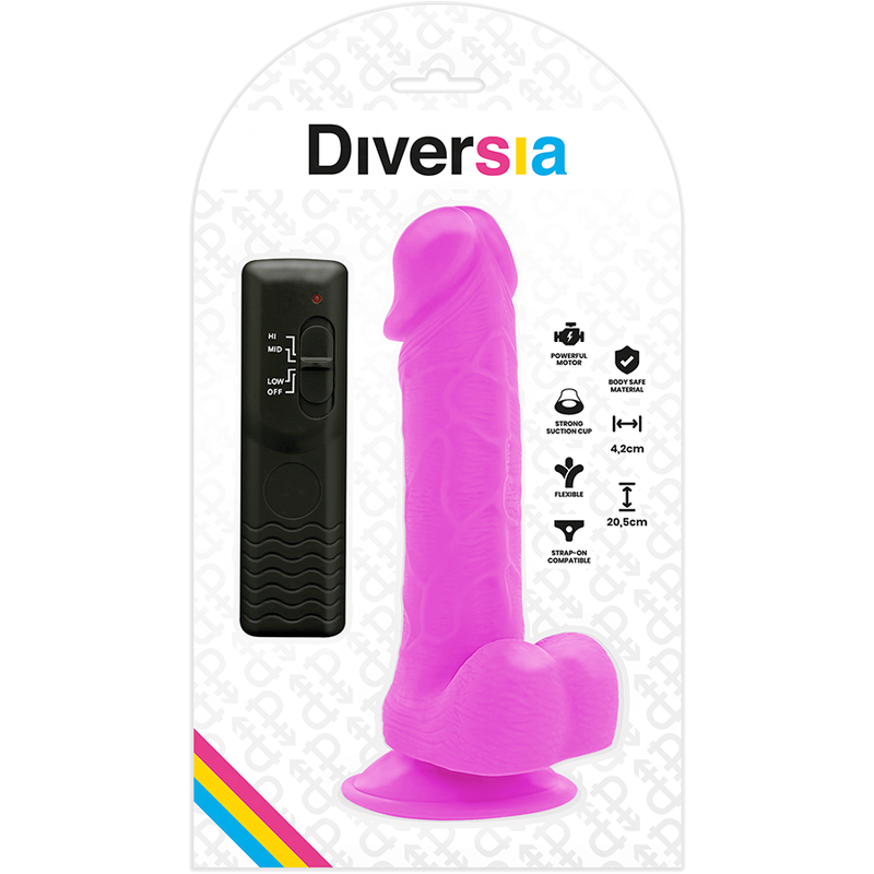 Diversia - Vibro Dildo mit Saugnapf und Fernbedienung