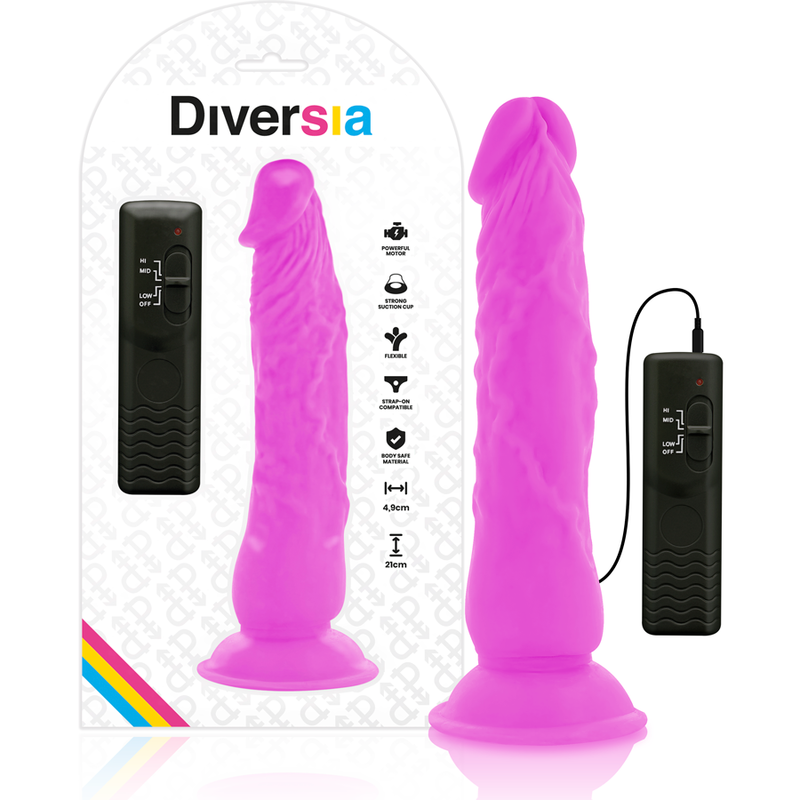 Diversia - Vibro Dildo mit Saugnapf und Fernbedienung