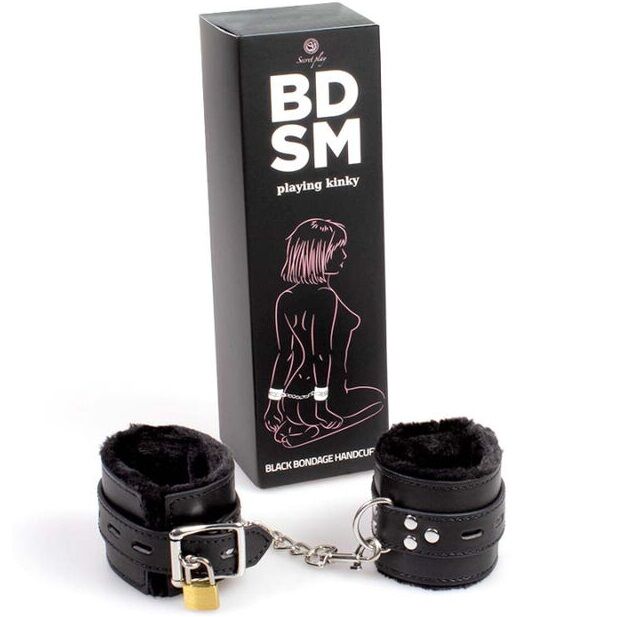 Secretplay - Schwarze Bondage-Handschellen BDSM-Kollektion
