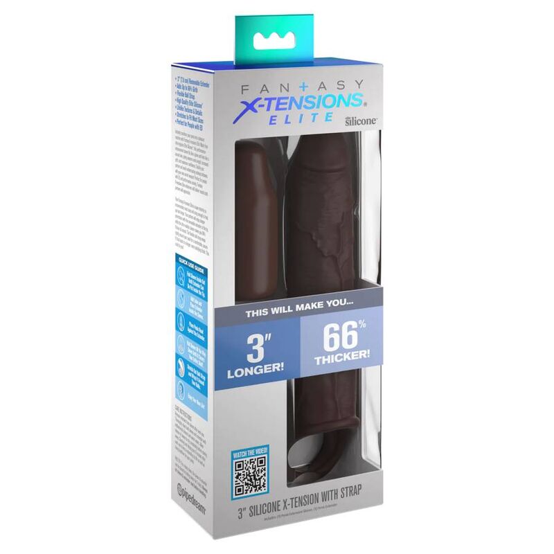 Fantasy X-Tensions - Elastische Penissleeve mit Hodenring
