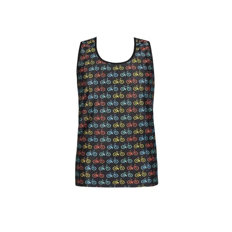 Anais Men - Benito -  Herren-Tanktop  mit  Fahrradprints