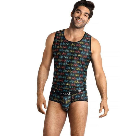 Anais Men - Benito -  Herren-Tanktop  mit  Fahrradprints