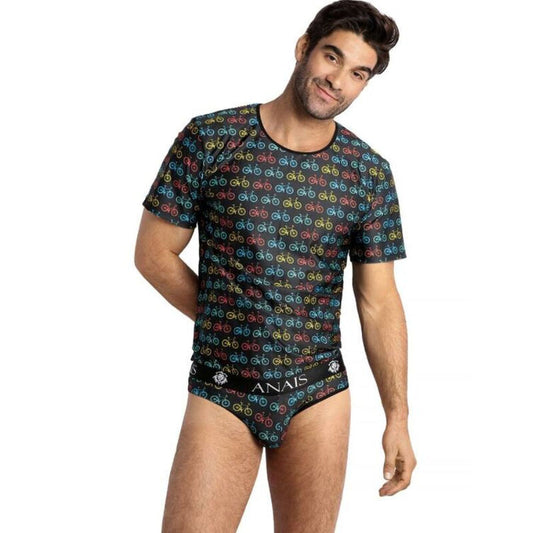 Anais Men - Benito -  Herren-Shirt  mit bunten Fahrradprints