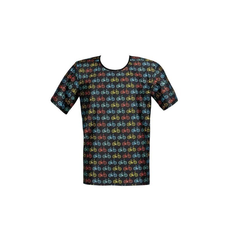 Anais Men - Benito -  Herren-Shirt  mit bunten Fahrradprints