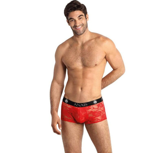 Anais Men - Brave - Herren-Boxer Brief mit roter floraler Spitze