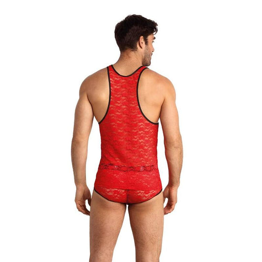 Anais Men - Brave - Herren-Tanktop  mit floraler Spitze