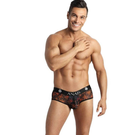 Anais Men - Chill - Herren-Jock Brief mit Blattmuster
