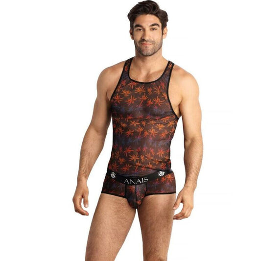 Anais Men - Chill  -  Herren-Tanktop  mit  Blattmuster