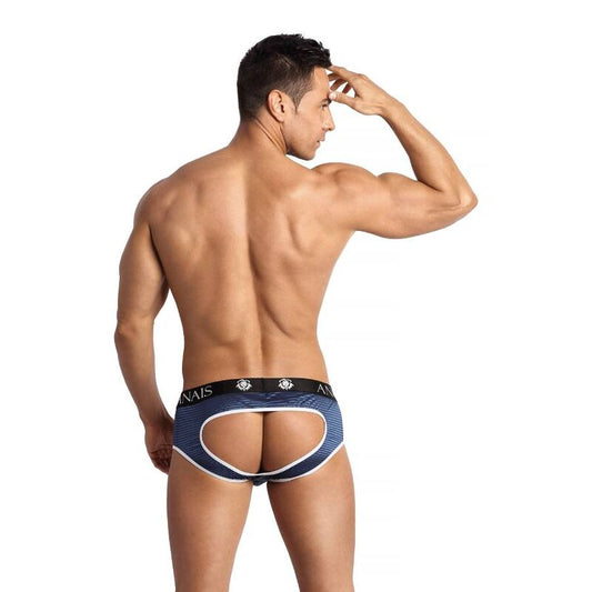 Anais Men - Naval - Herren-Jock Brief mit Streifen